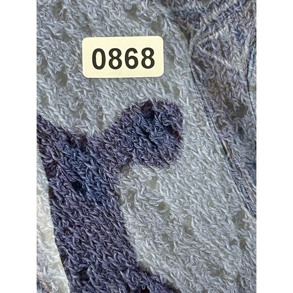 Pull & Bear Crochet Open Knit Cropped Sweater Size Medium Blue Casual Layering - Picture 6 of 6